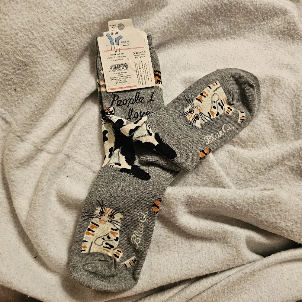 Blue Q Cat Themed Novelty Socks